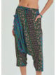 Elastic Waist Women's Capri Navy Blue Floral Shalwar 4657